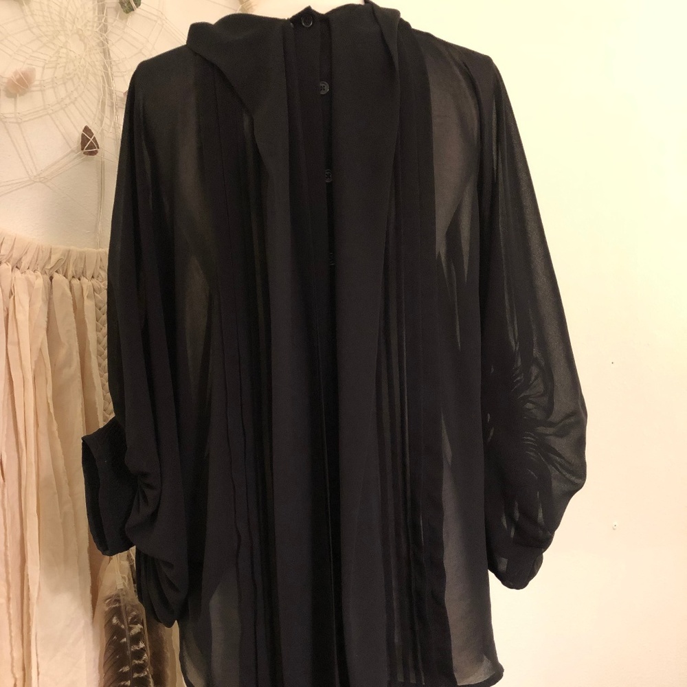 Artisan Deluxe Black Sheer Blouse